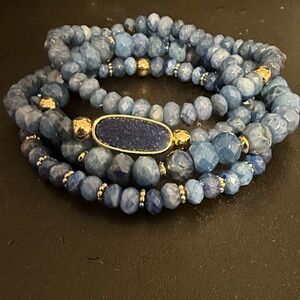 Blue Beaded Bracelets